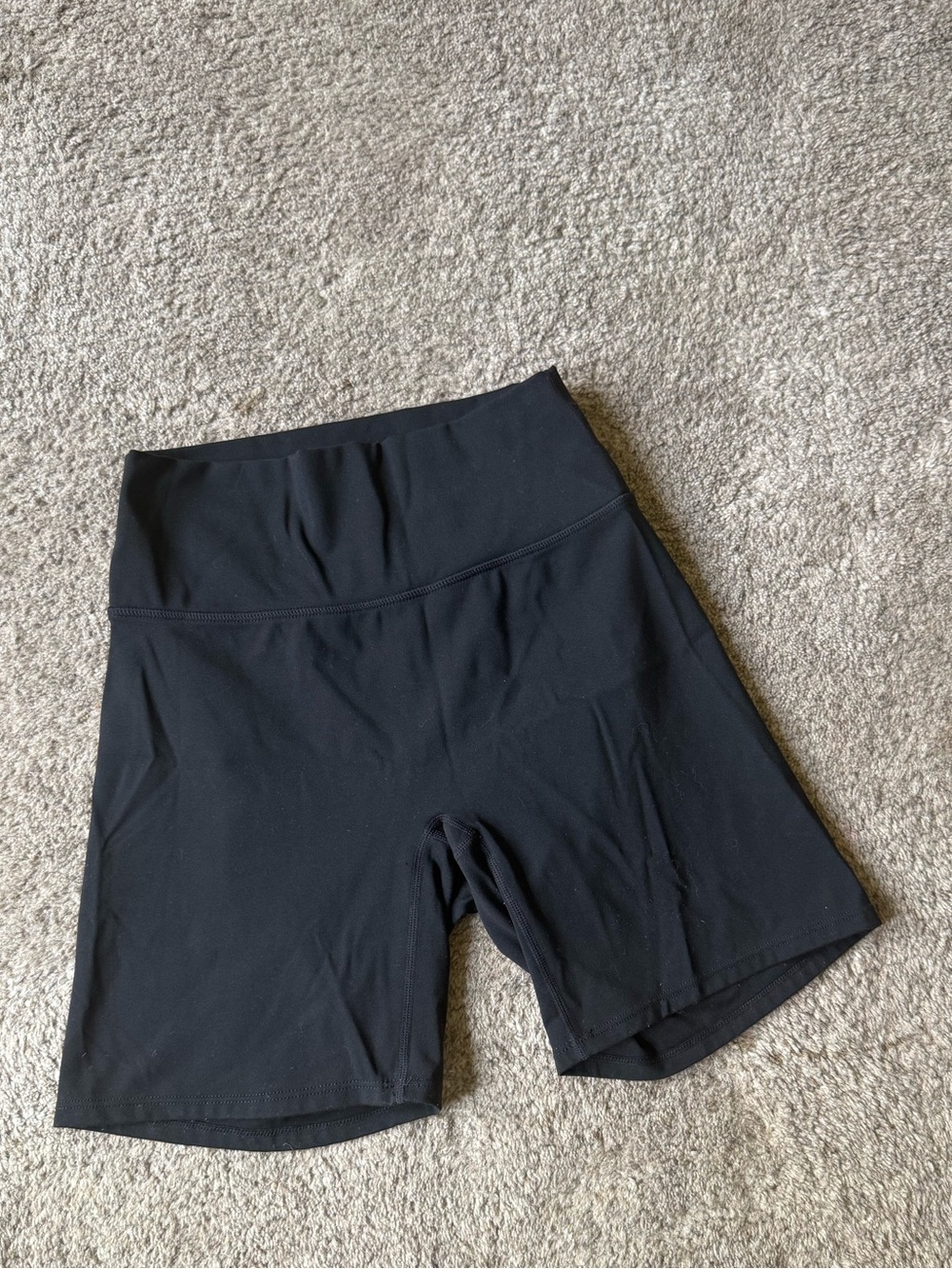 Amazon Black High-Rise Bike Shorts